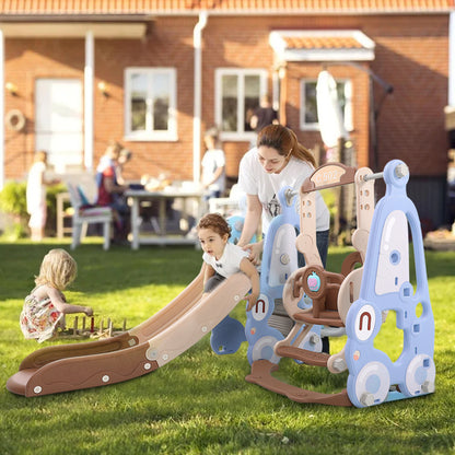 106cm H Musical Adjustable Swing and Slide Set, for Kids