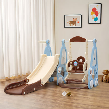 106cm H Musical Adjustable Swing and Slide Set, for Kids