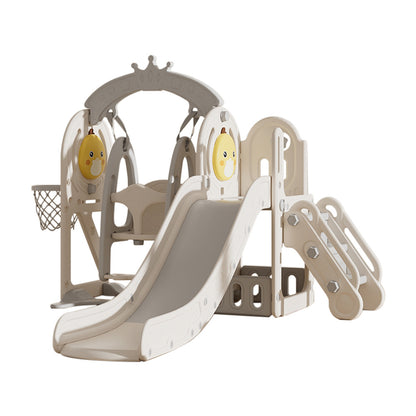 121cm H 3-in-1 Toddler Duck Theme Swing and Slide Set