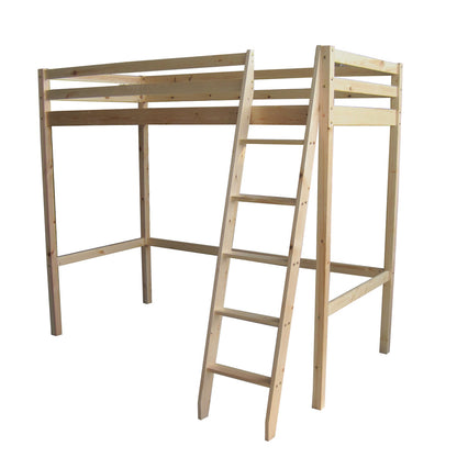 198cm W x 98cm D Modern High Bed, with Semi-inclined ladder