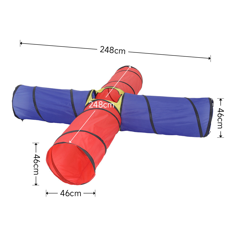 46cm H 4-Way Polyester Play Tunnel for Kids