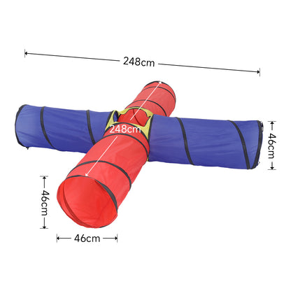 46cm H 4-Way Polyester Play Tunnel for Kids