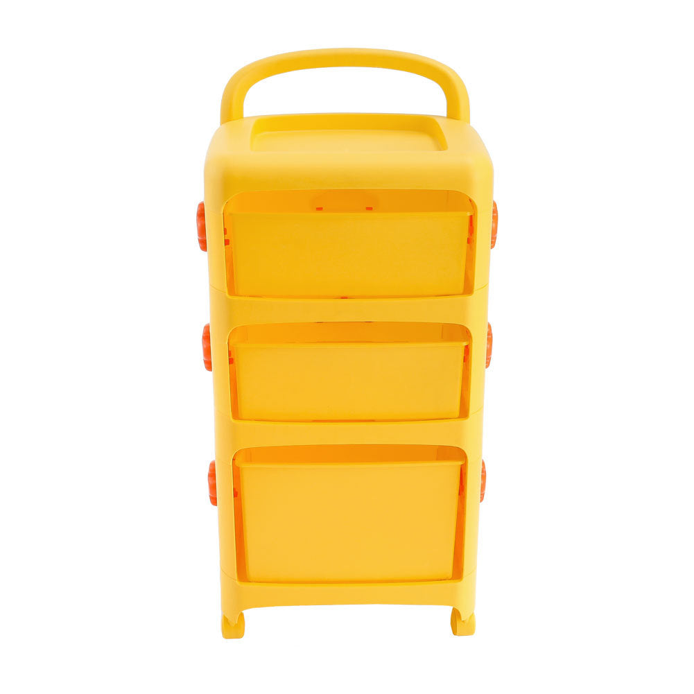 40.5cm W  x 87cm H 3-Tier Cute Yellow Duck Storage Cart, with Wheels