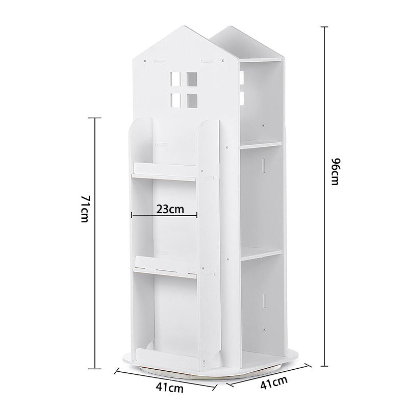 41cm W x 96cm H Kids' House Rotating Bookshelf