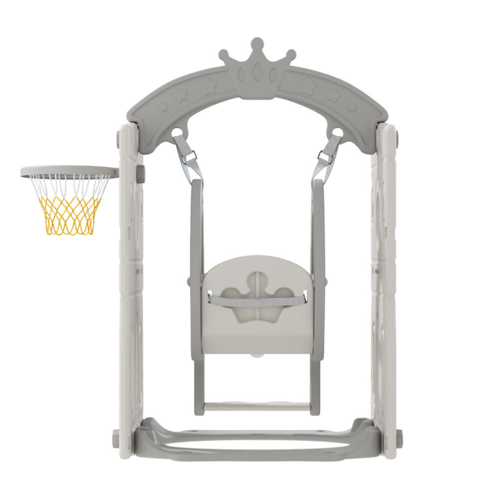 120cm H Toddler Swing with Basketball Hoop，In Door or Out Door