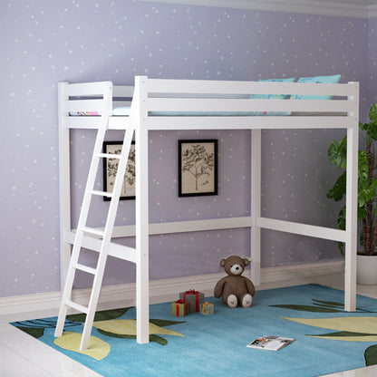 198cm W x 98cm D Modern High Bed, with Semi-inclined ladder