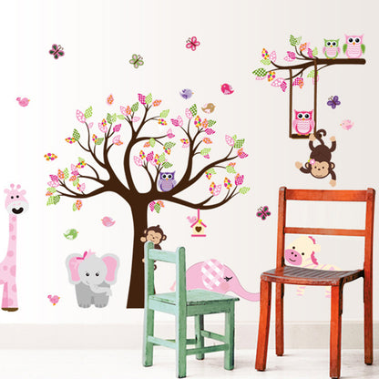 130cm L x 300cm W Creative Cartoon Animal Wall Sticker, for Kids