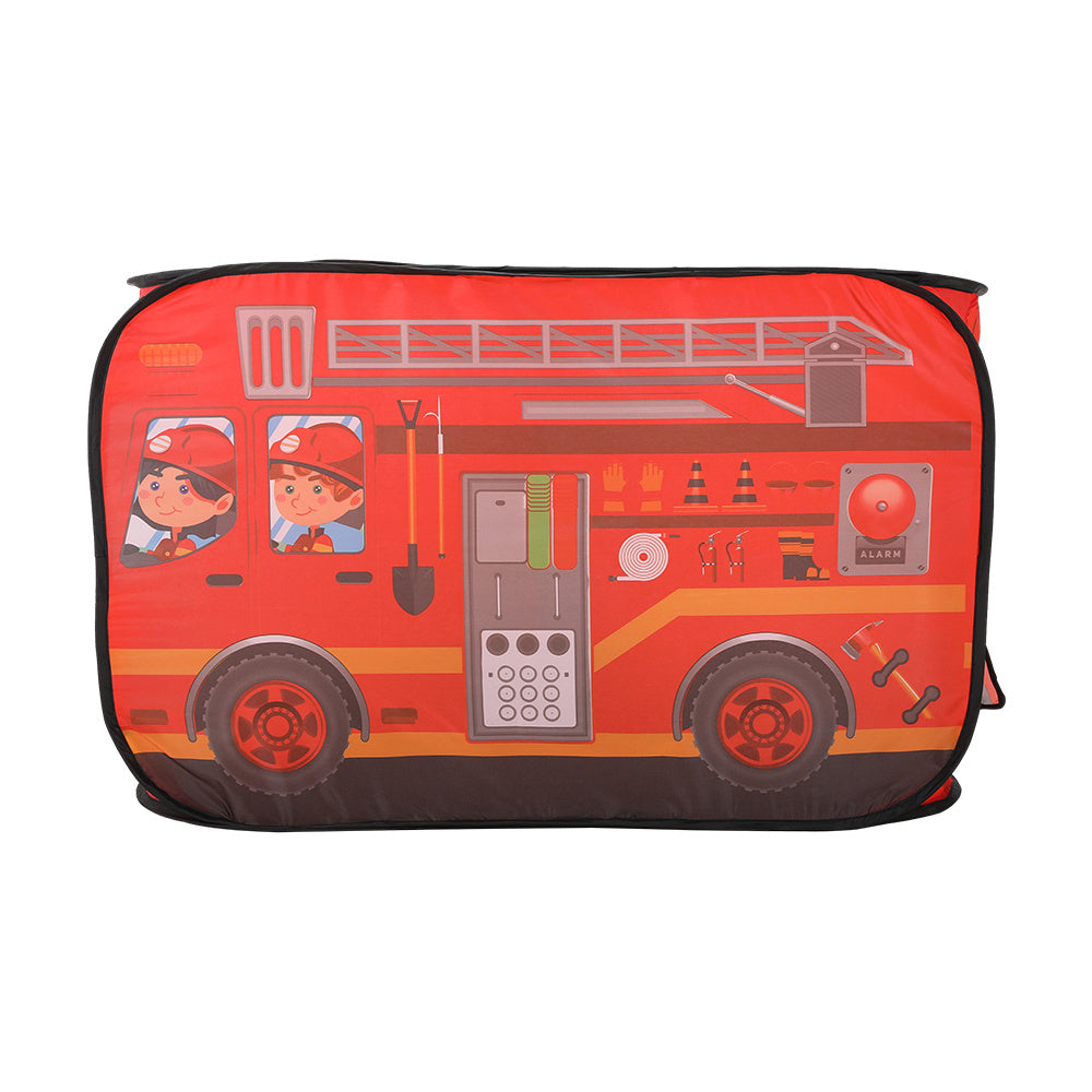 70cm H  Kids Fire Engine-Themed Play Tent, with 2 Top Openings