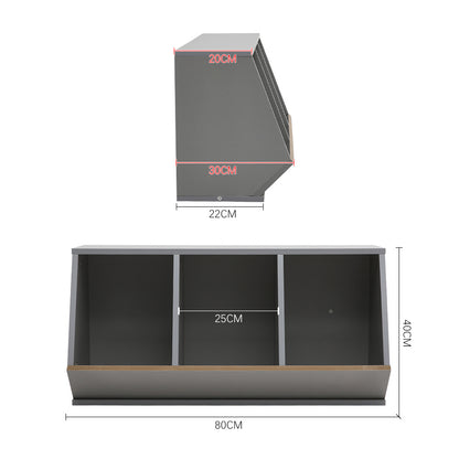 80cm W Stackable Open Style Toy Storage Organizer