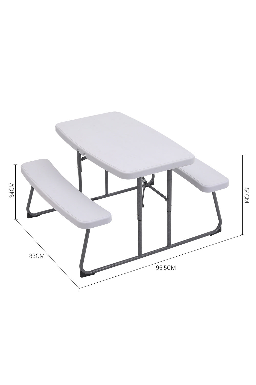 4-Set Foldable Picnic Table and Bench Set, for Kid