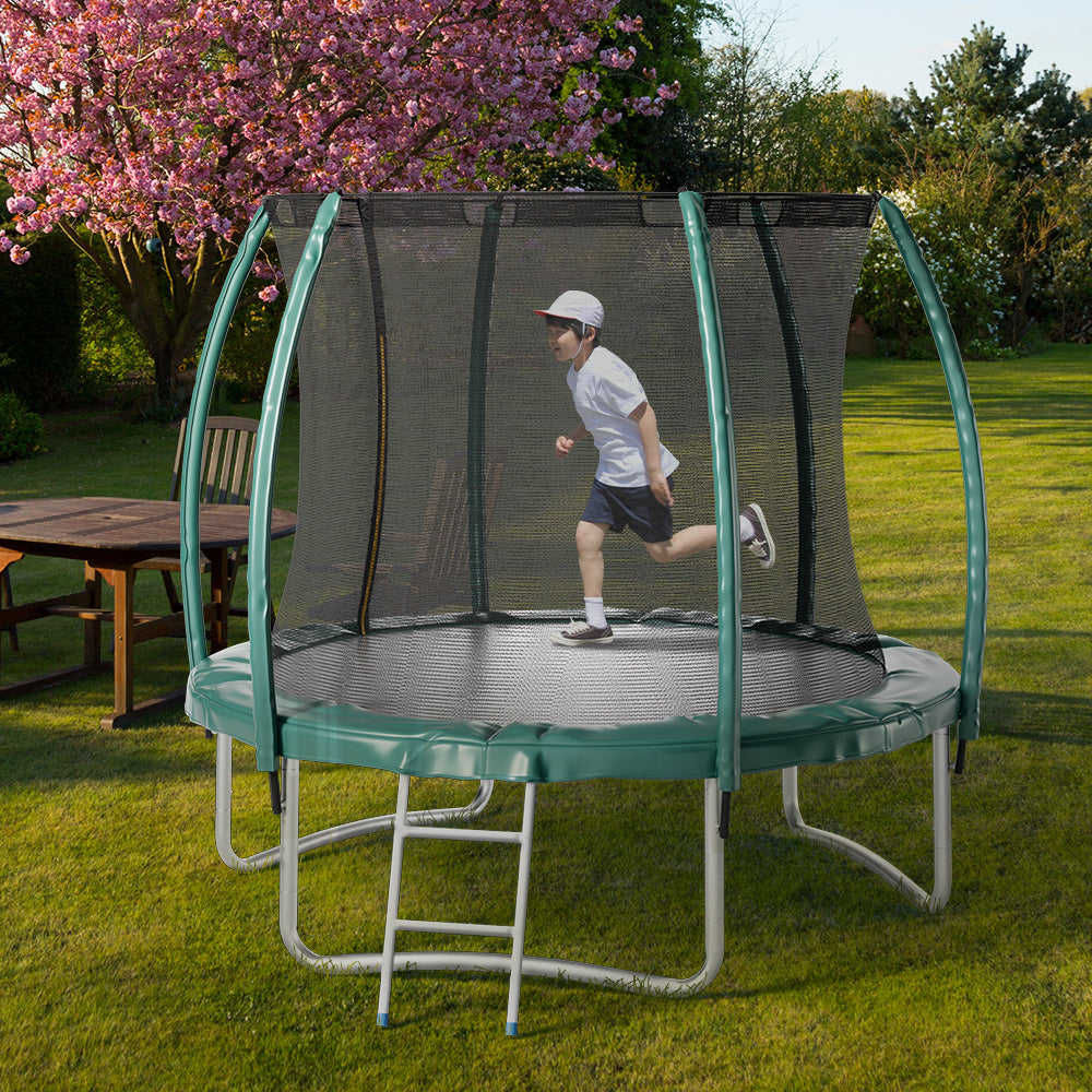 266cm H x  14FT Outdoor Enclosure Trampoline,  with Ladder