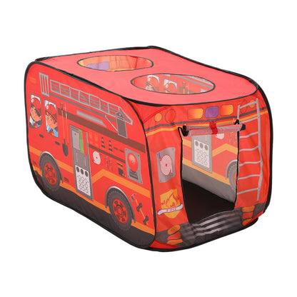 70cm H  Kids Fire Engine-Themed Play Tent, with 2 Top Openings