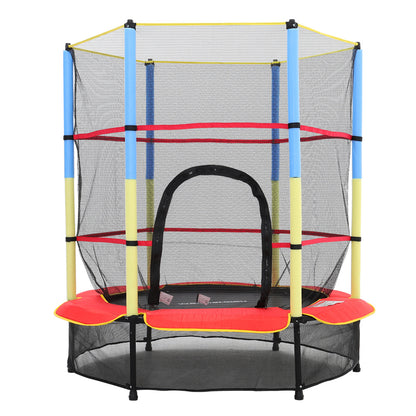 160 cm H x 4.5 FT Dia Kids Mini Trampoline with Safety Enclosure