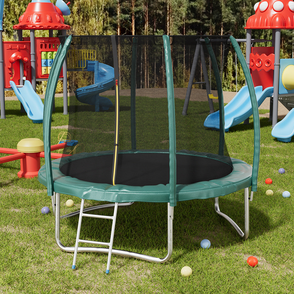 240cm H x  10FT Outdoor Enclosure Trampoline,  with Ladder