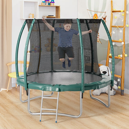 200cm H x  8FT Outdoor Enclosure Trampoline,  with Ladder