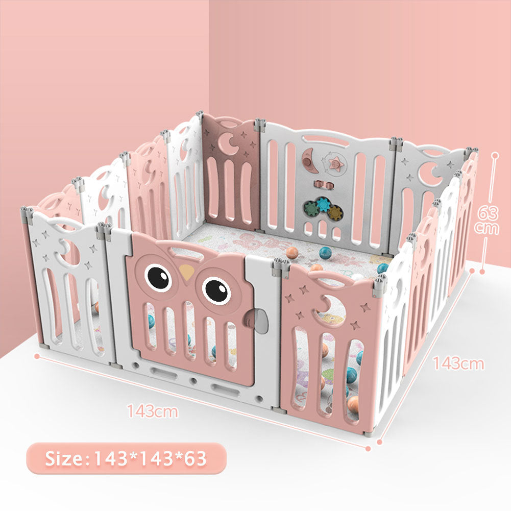 143cm W Foldable Baby Kid Playpen with 14 Panel