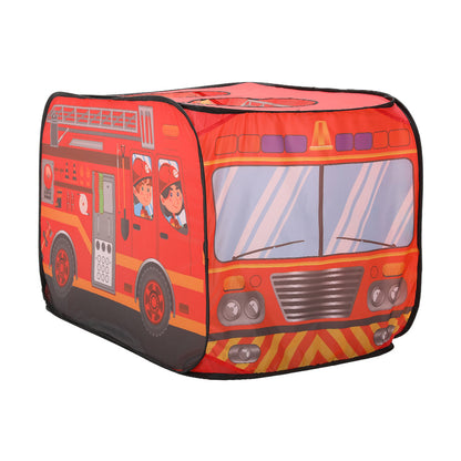 70cm H  Kids Fire Engine-Themed Play Tent, with 2 Top Openings