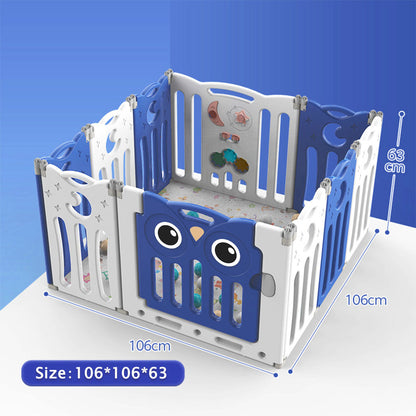 106cm W Foldable Baby Kid Playpen with 10 Panel