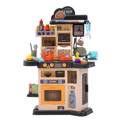 46 PCS  Mini Kitchen Playset With Light, Sound and Smoke