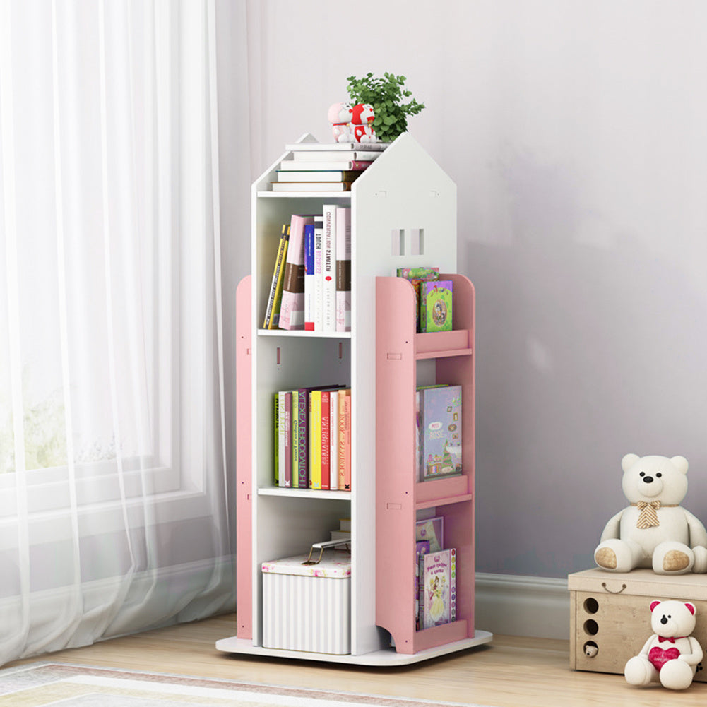 41cm W x 96cm H Kids' House Rotating Bookshelf