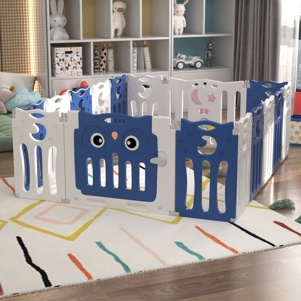 179cm W Foldable Baby Kid Playpen with 16 Panel