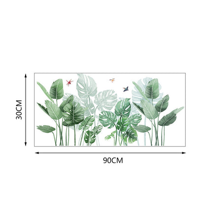 90cm L x 30cm W Tropical Plants Wall Sticker