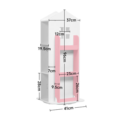 41cm W x 96cm H Kids' House Rotating Bookshelf