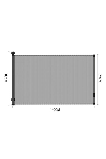 140cm W x 87cm H Retractable Safety Gate for Kids and Pets