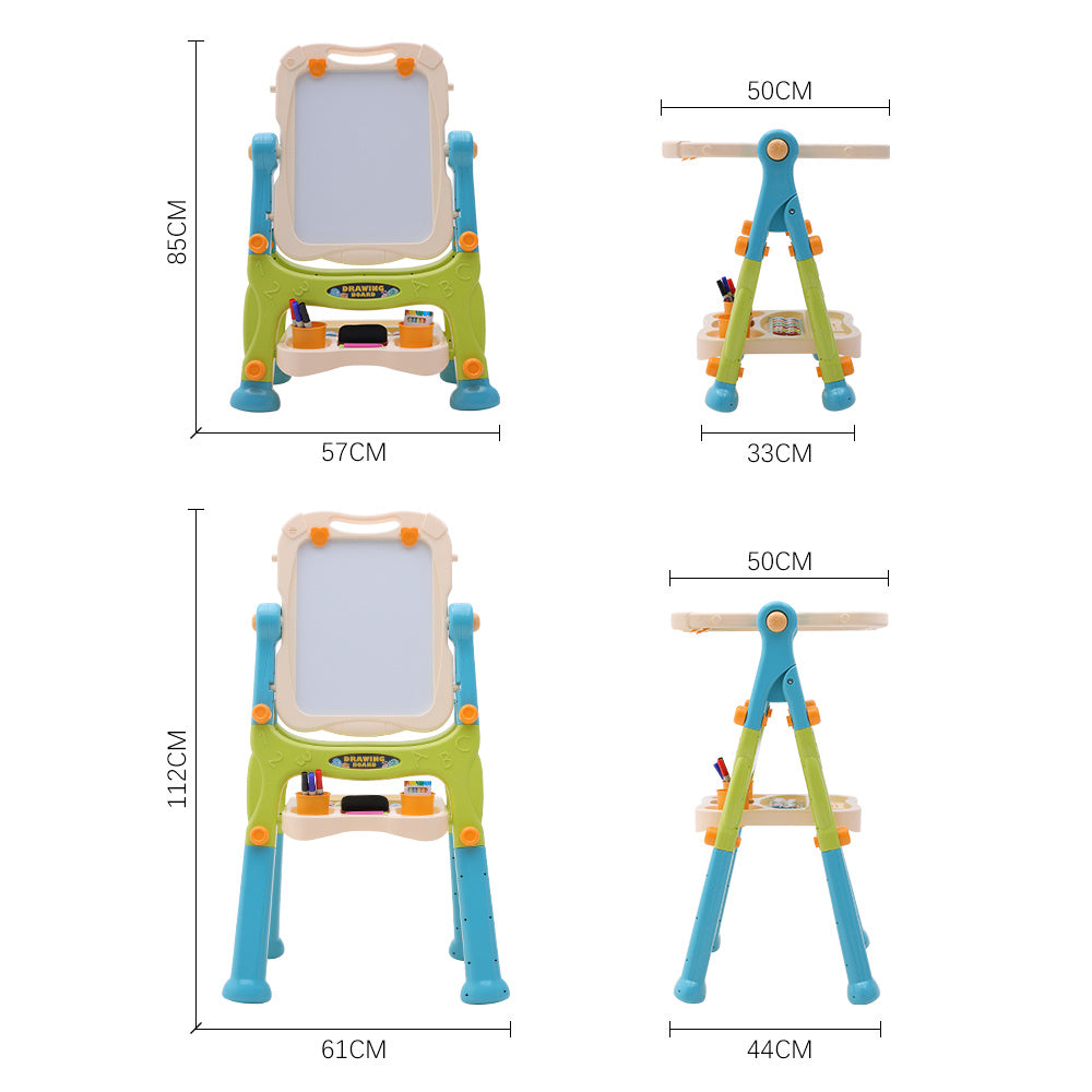 85cm H-112cm H Kids Double-Sided Adjustable Drawing Magnetic Easel