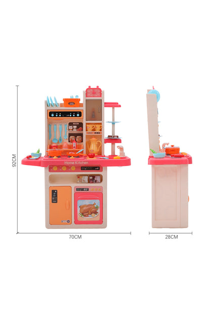 69 PCS Mini Kitchen Playset With Light, Sound and Smoke