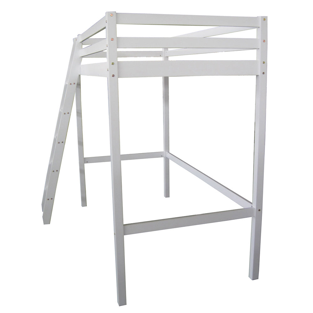 198cm W x 98cm D Modern High Bed, with Semi-inclined ladder