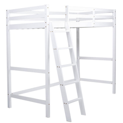 198cm W x 98cm D Modern High Bed, with Ramp Ladder