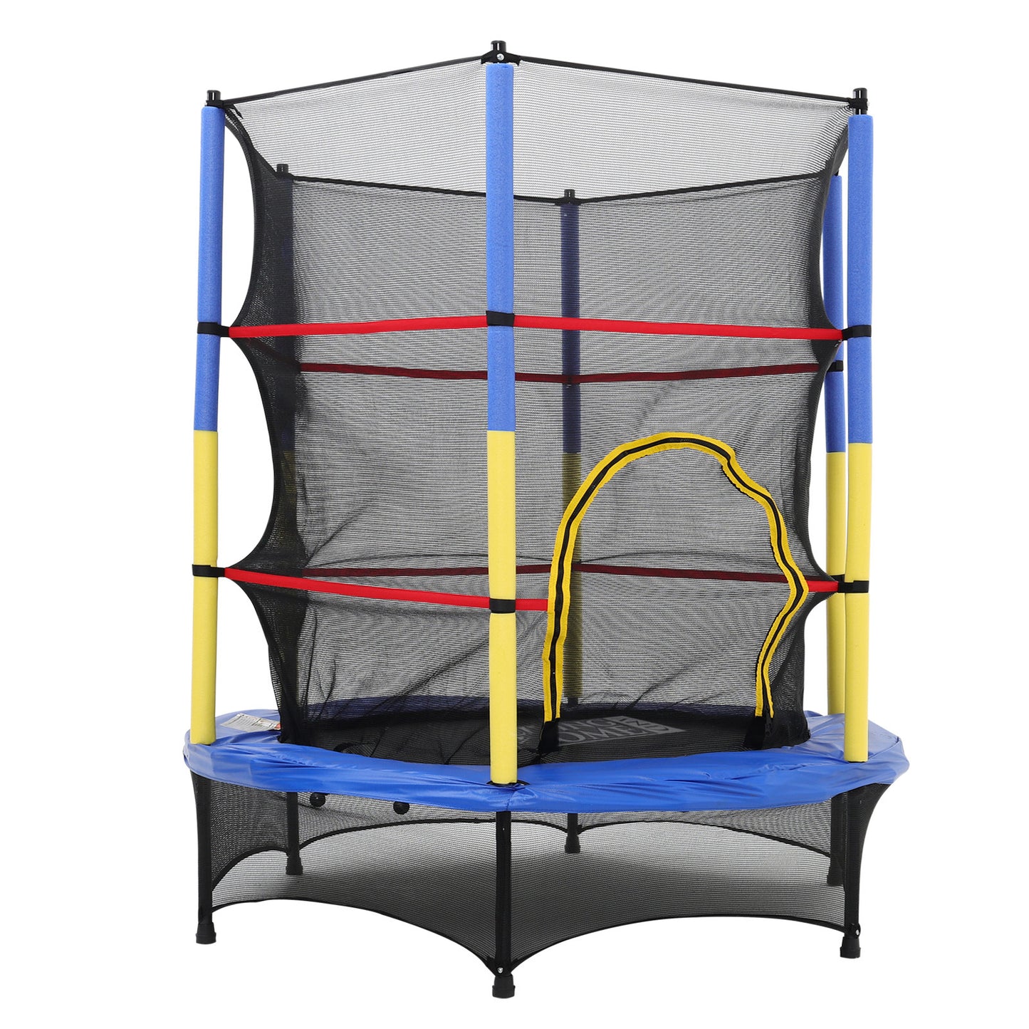 160 cm H x 4.5 FT Dia Kids Mini Trampoline with Safety Enclosure