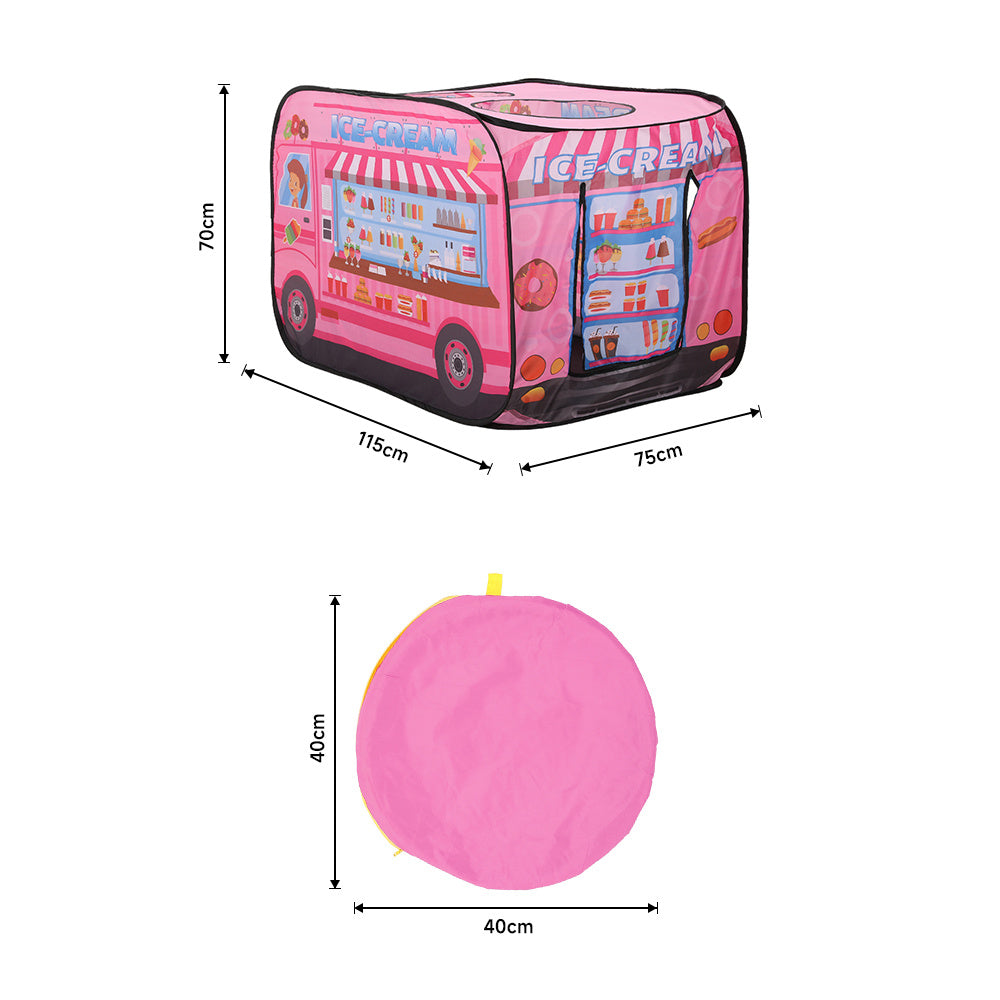 70cm H  Kids  Ice Cream Truck-Themed Play Tent, with 2 Top Openings