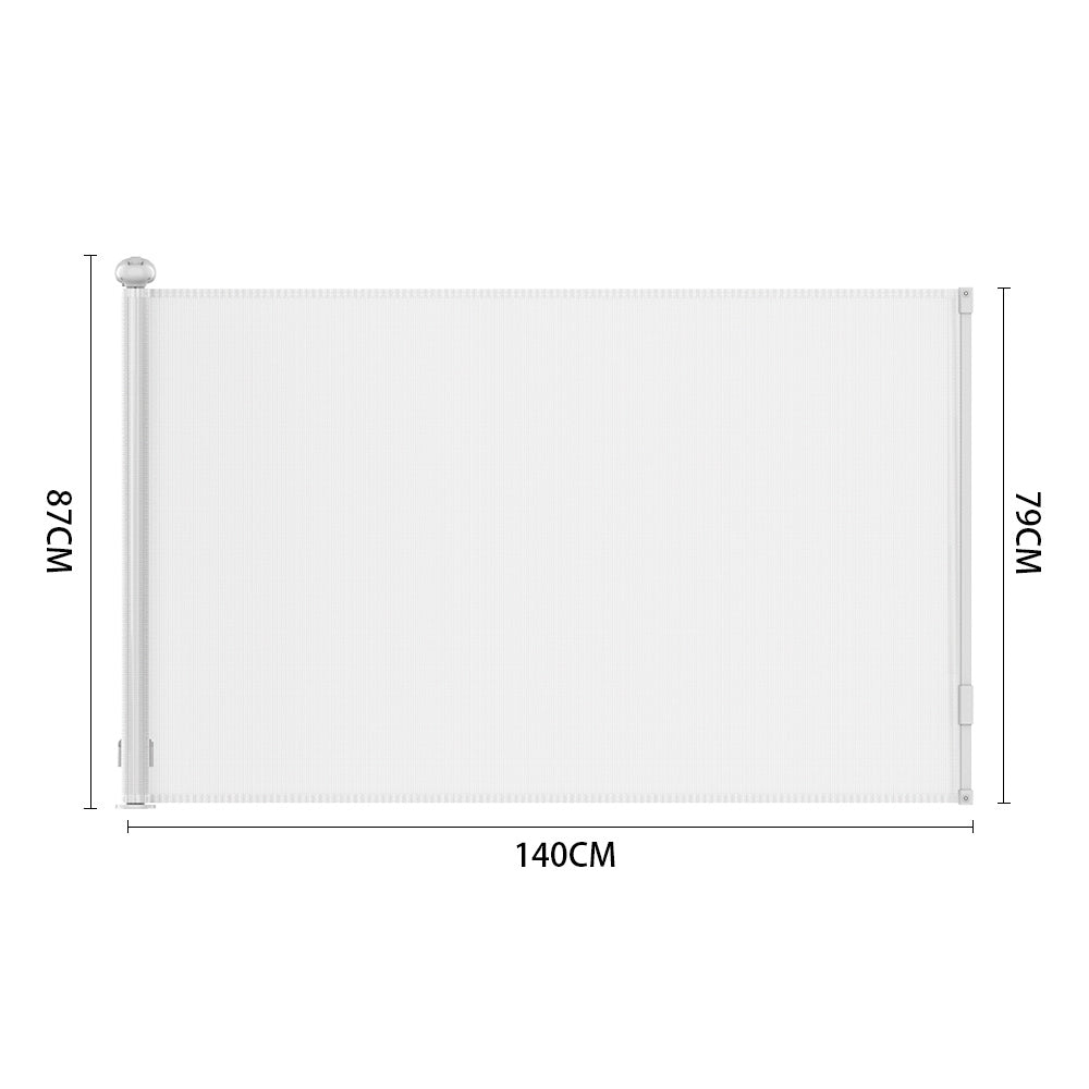 140cm W x 87cm H Retractable Safety Gate for Kids and Pets