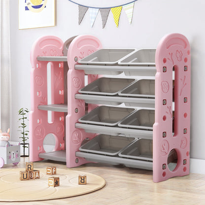 120cm W x 92 cm H Plastic Toy Storage Organizer and Bookshelf Combination