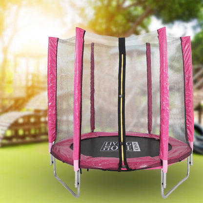 160 cm H x  5 FT Dia Outdoor Trampoline with Safety Enclosure for Kids Entertainment