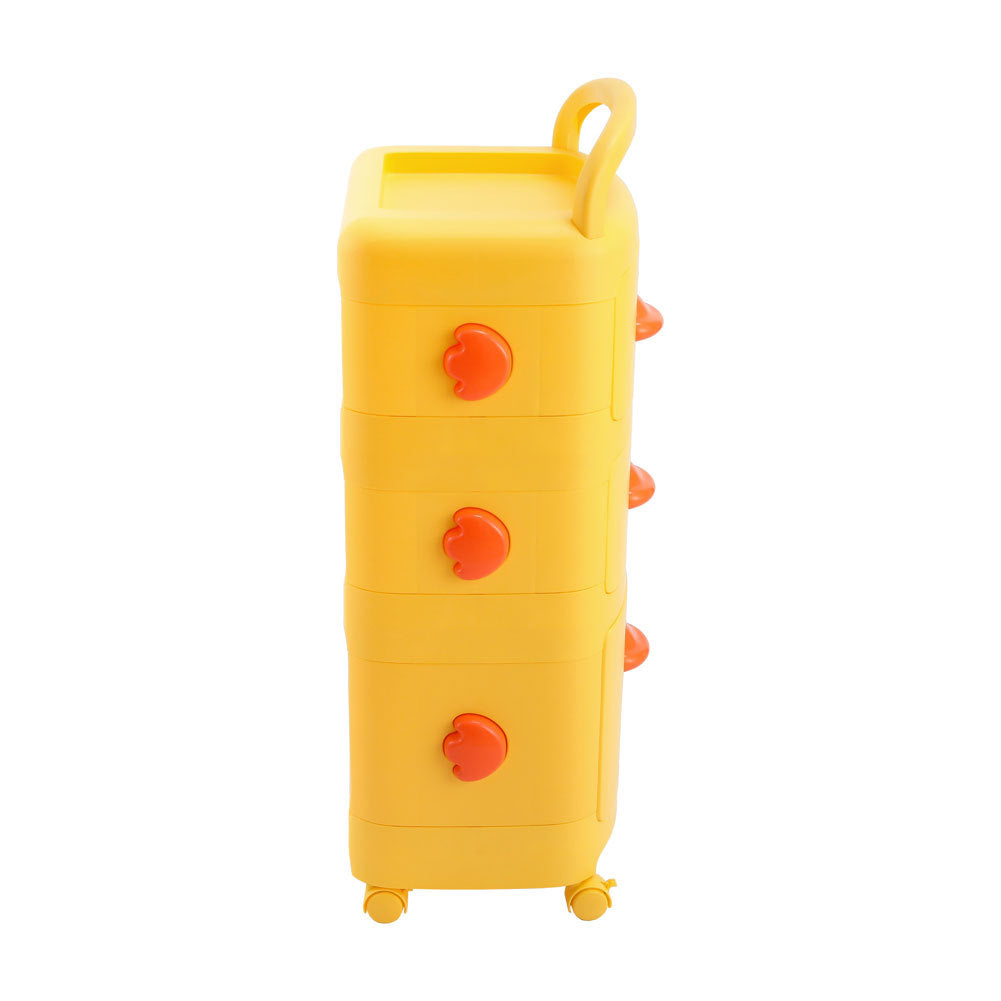 40.5cm W  x 87cm H 3-Tier Cute Yellow Duck Storage Cart, with Wheels