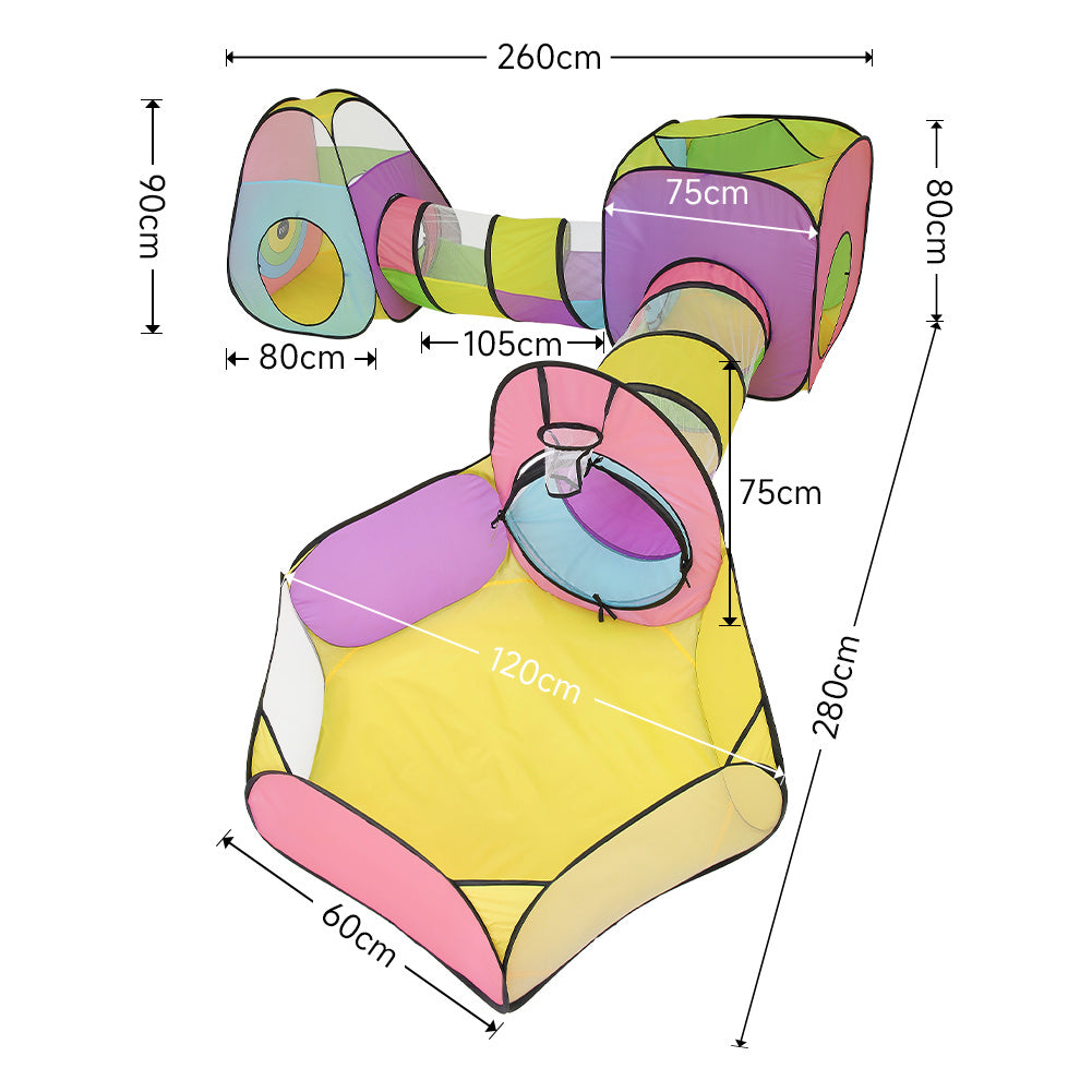 5Pcs Kids Tunnel and Play Tent, with Ball Pit