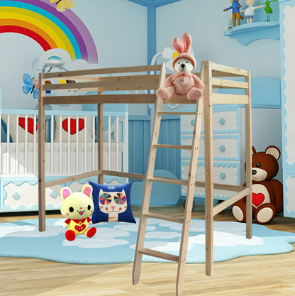 198cm W x 98cm D Modern High Bed, with Semi-inclined ladder