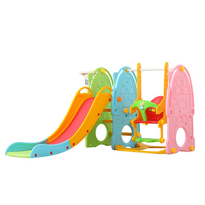 105cm H 3-in-1 Colourful Toddler Swing and Slide Playset, Indoor or  Outdoor