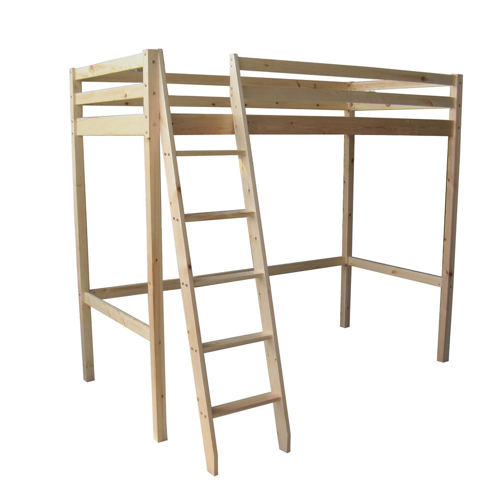 198cm W x 98cm D Modern High Bed, with Semi-inclined ladder