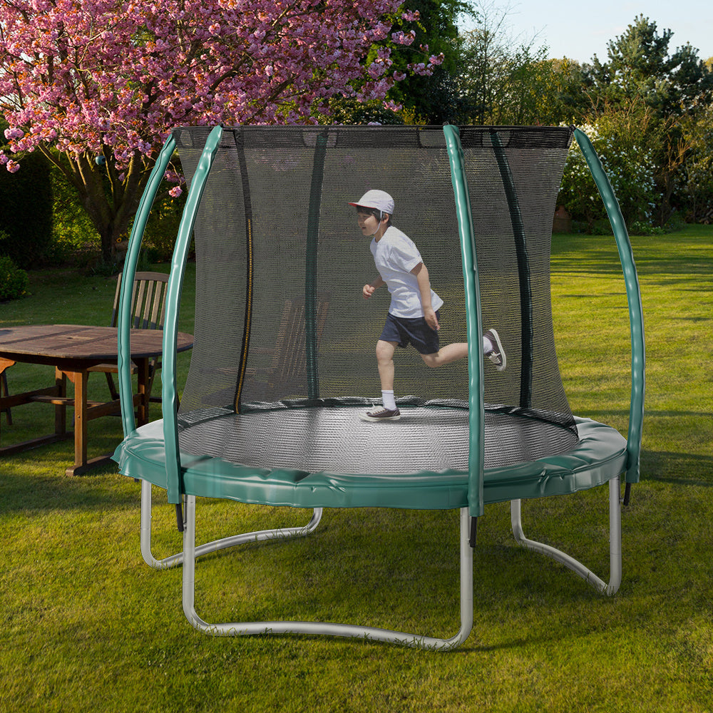 200cm  H x  6FT Outdoor Enclosure Trampoline,  with Ladder