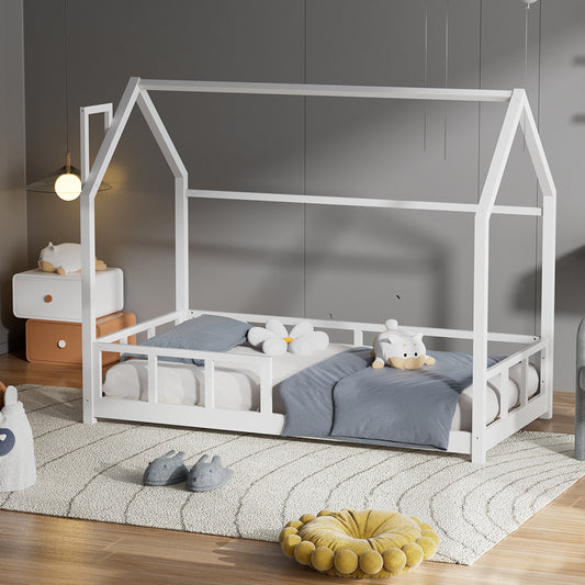 166cm W x 86cm D Kid’s Bed with House Frame Pine Wood