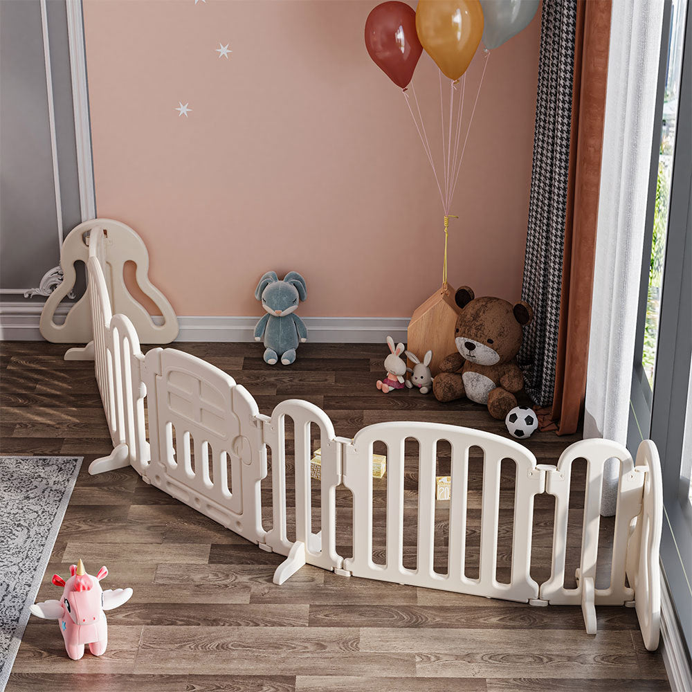 322cm W Foldable Baby Kid Playpen with 9 Panel