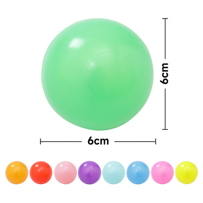 100Pcs Plastic Ball ,with Mesh Bag