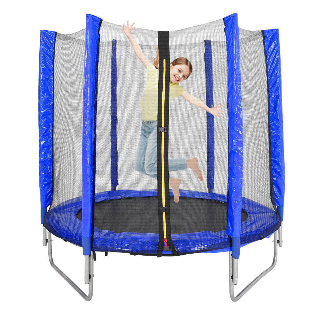 160 cm H x  5 FT Dia Outdoor Trampoline with Safety Enclosure for Kids Entertainment