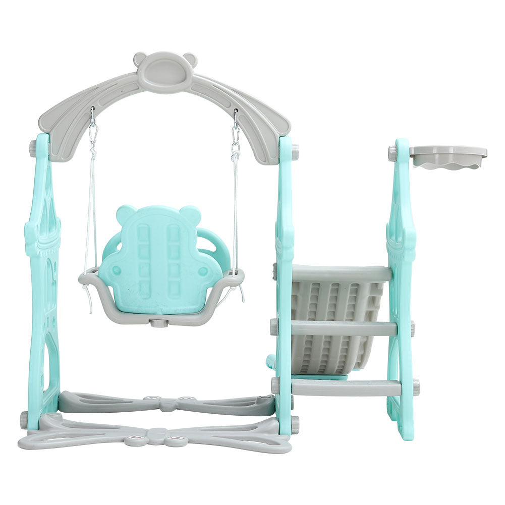 115cm H Fun Indoor Swing and Slide Set for Kids